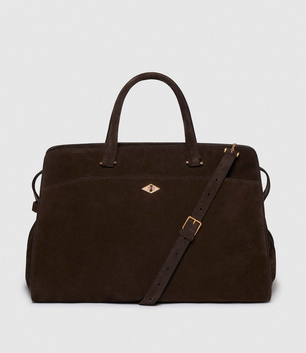 Private Eye Large Suede Chocolate