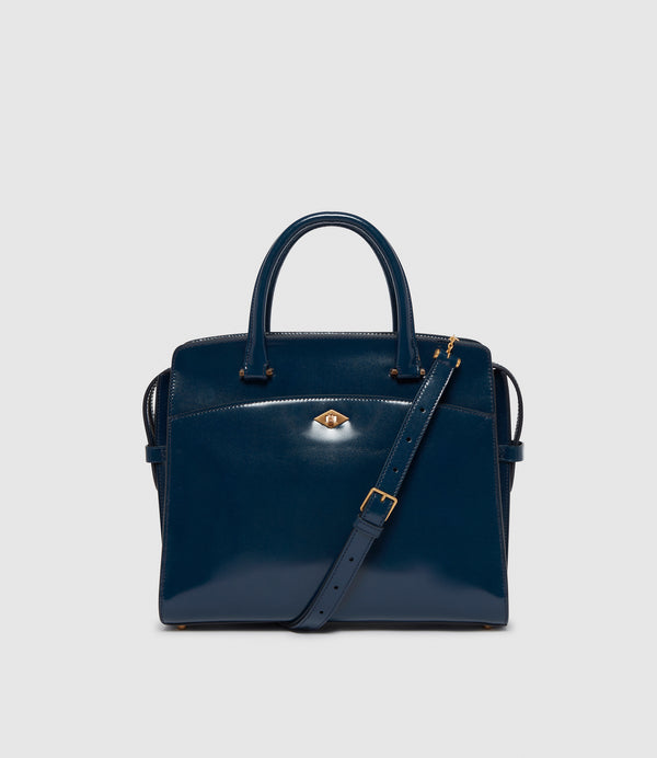 Private Eye Slim Glossy Calfskin Sapphire