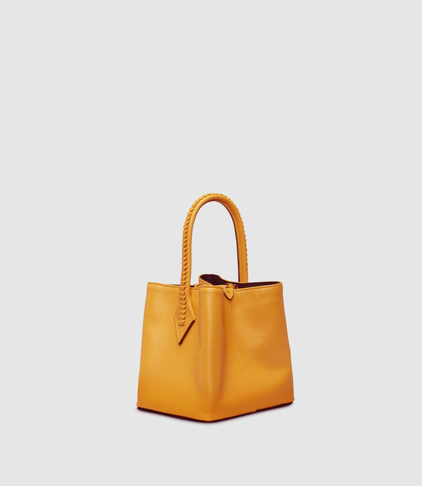 Vérité Mini Collapsible Tote Bag Smooth Calfskin Pollen