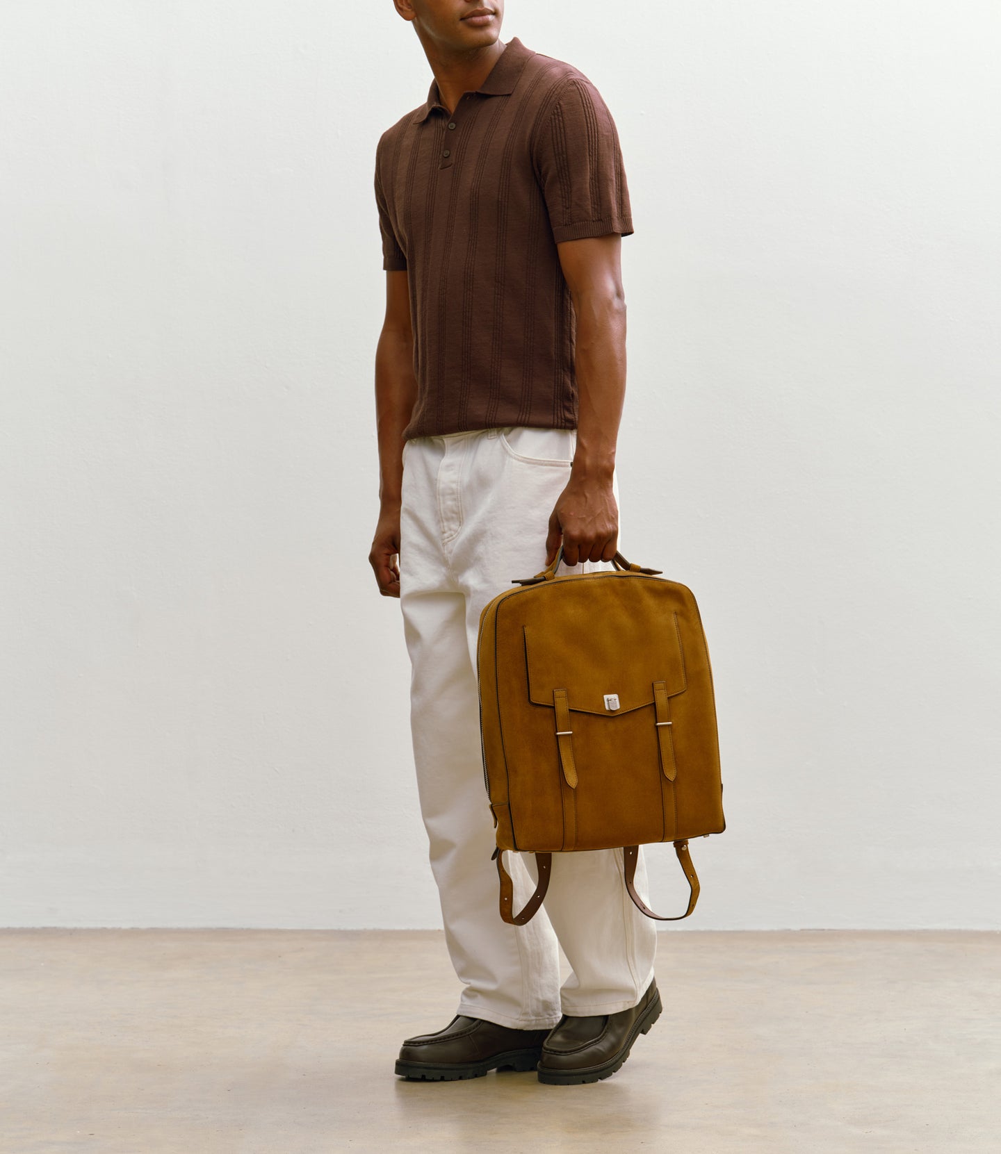 Métier Men's Backpack Tan Suede
