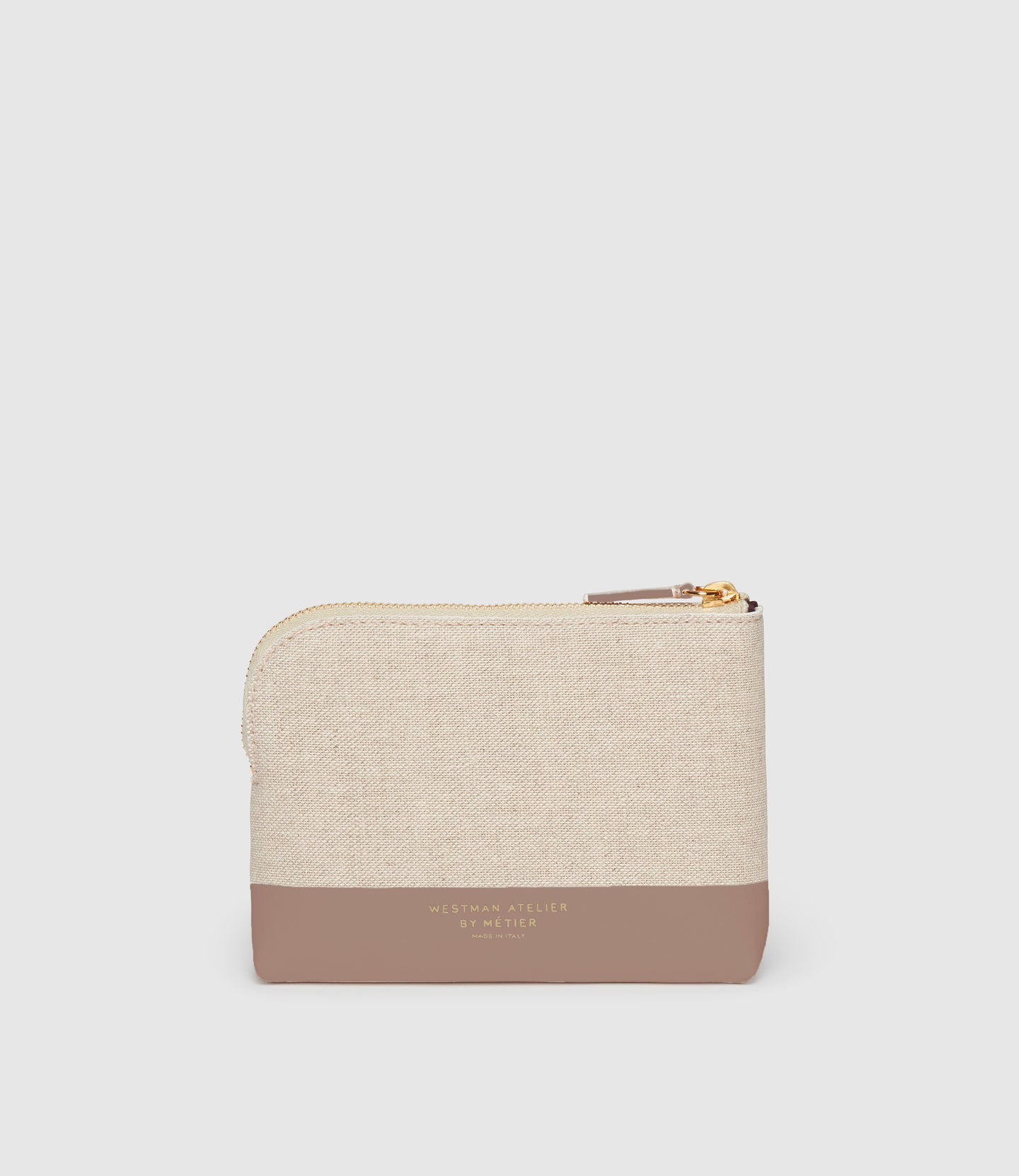 Westman Atelier By Métier Petite Makeup Pouch Natural Linen with Desert