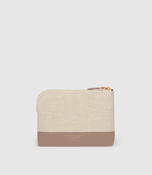 Westman Atelier By Métier Petite Makeup Pouch Natural Linen with Desert