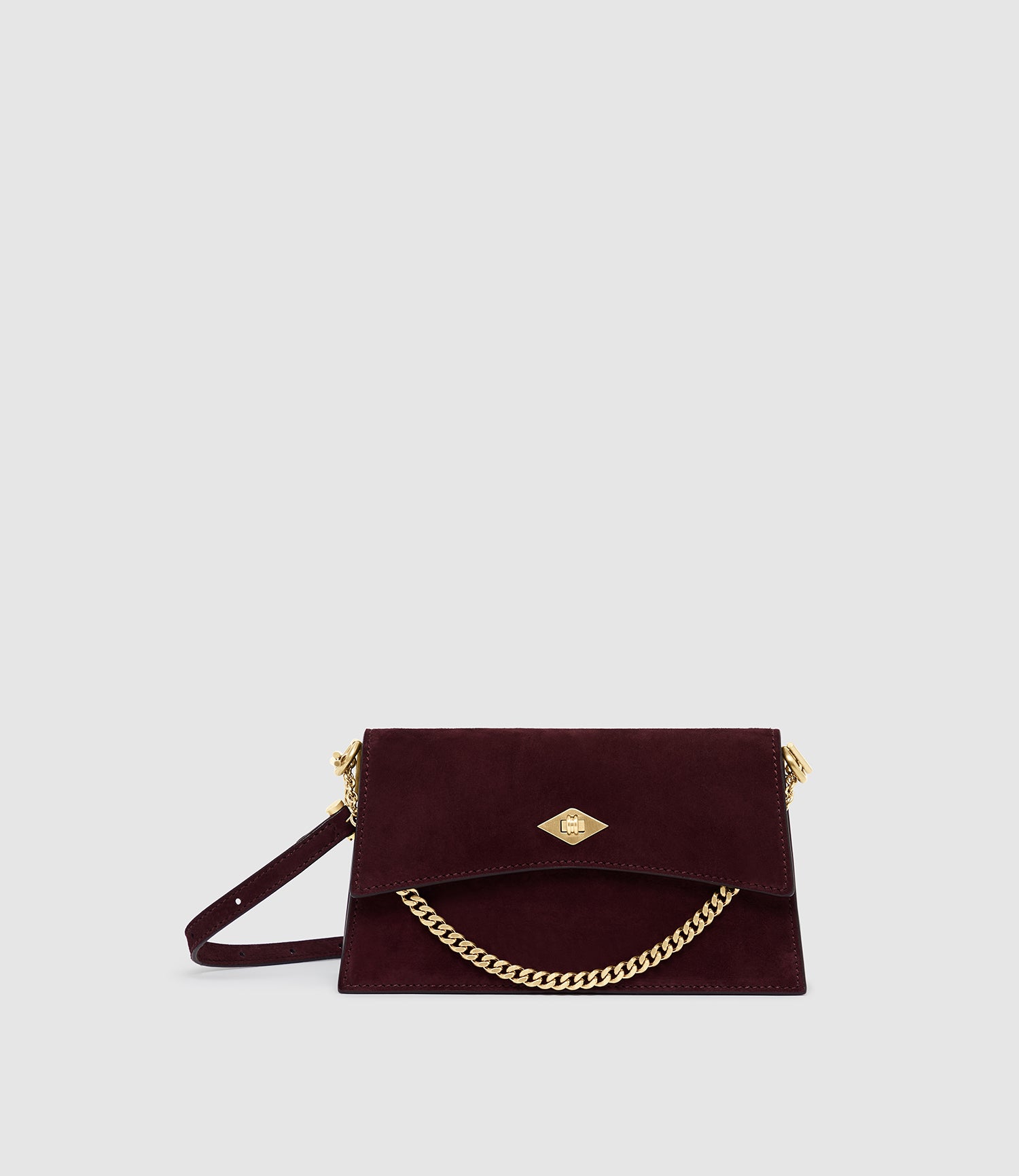 Métier Women's Roma Mini Clutch Bag Tan Suede