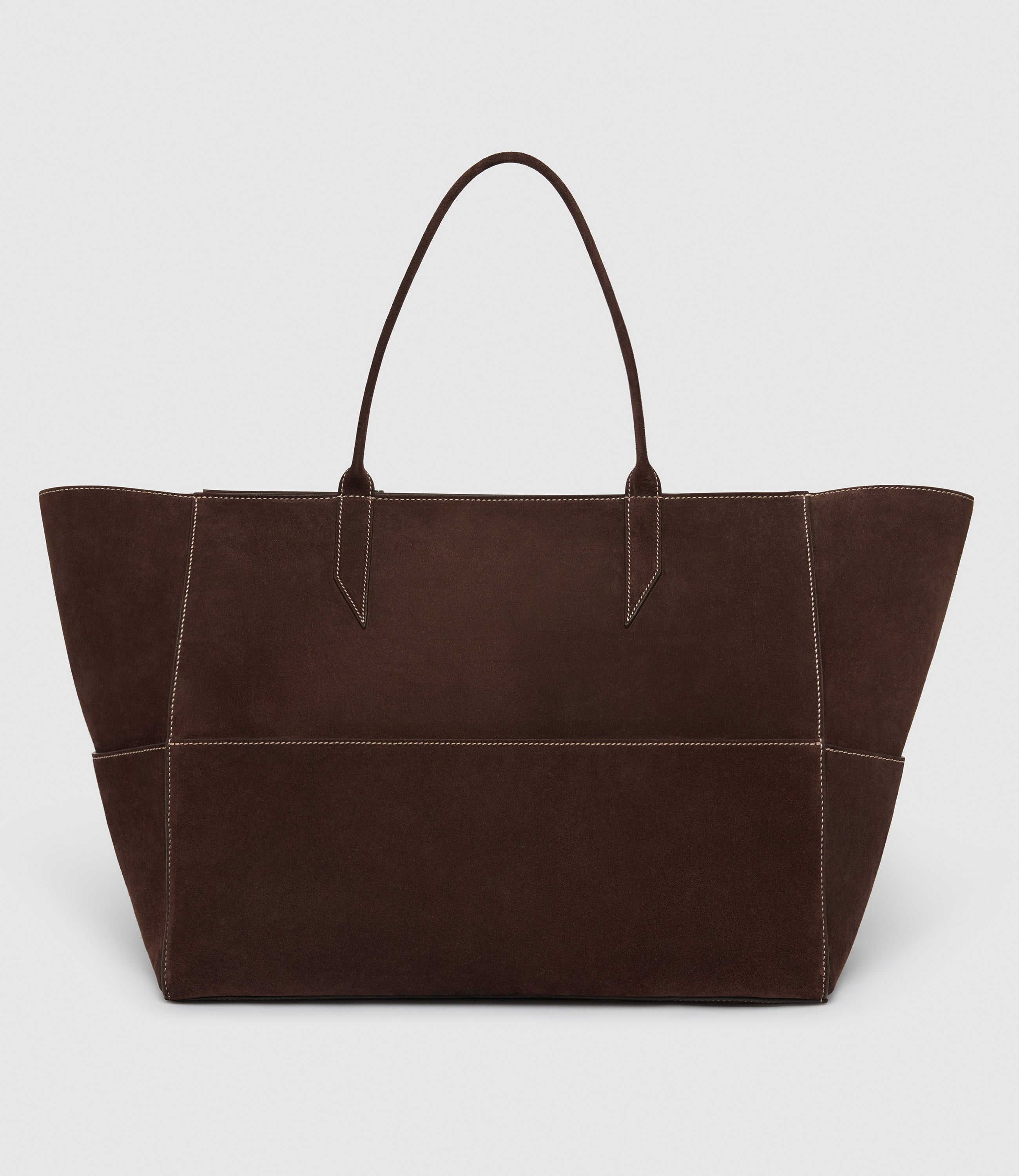 Incognito 42 Cabas Suede Chocolate Salt Stitching