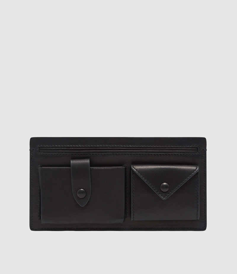 Inside Out Wallet Buttery Nappa Black