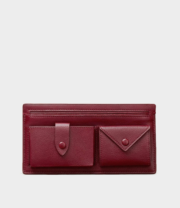 Inside Out Wallet Buffalo Dark Cherry