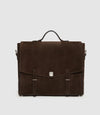 Rider Briefcase Suede Chocolate