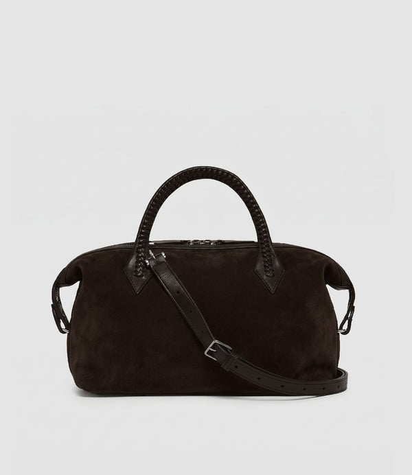 Vérité City Small Suede Chocolate with Elvis Cacao