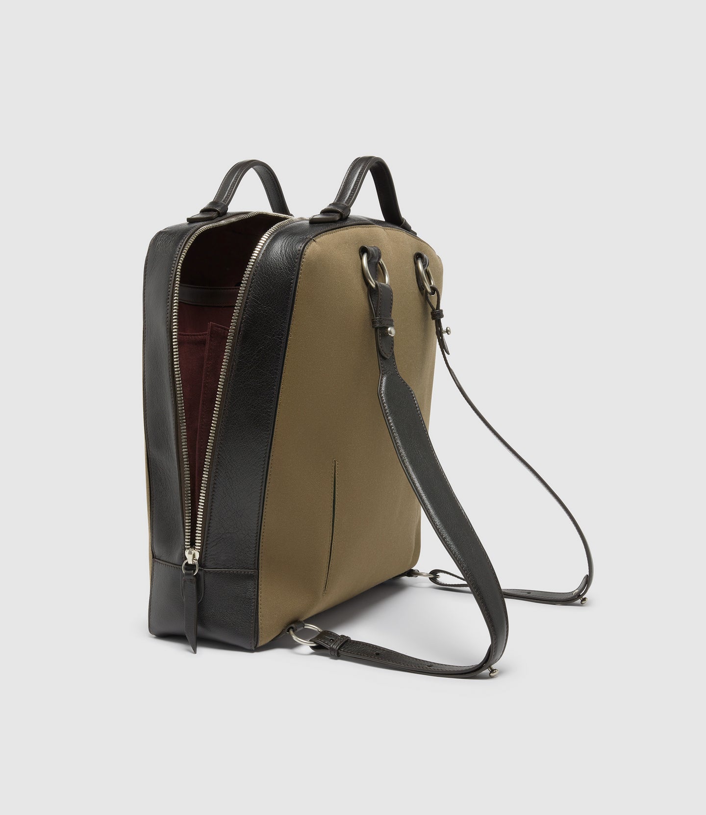Rider Backpack Military Twill Khaki with Cacao