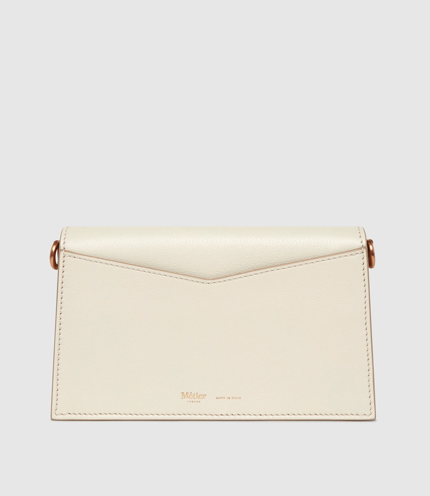 Roma Mini Clutch Smooth Calfskin White Sand