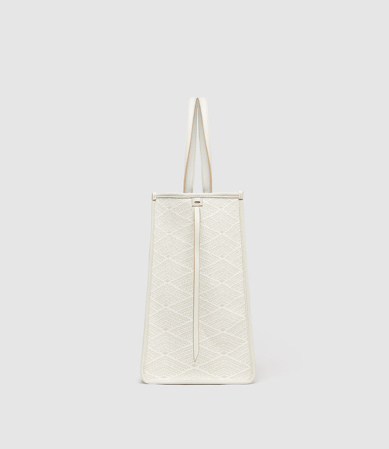 Chameleon 41 Oversized Diamond Jacquard Grey with Bianco