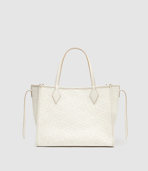 Chameleon 34 Oversized Diamond Jacquard Grey with Bianco