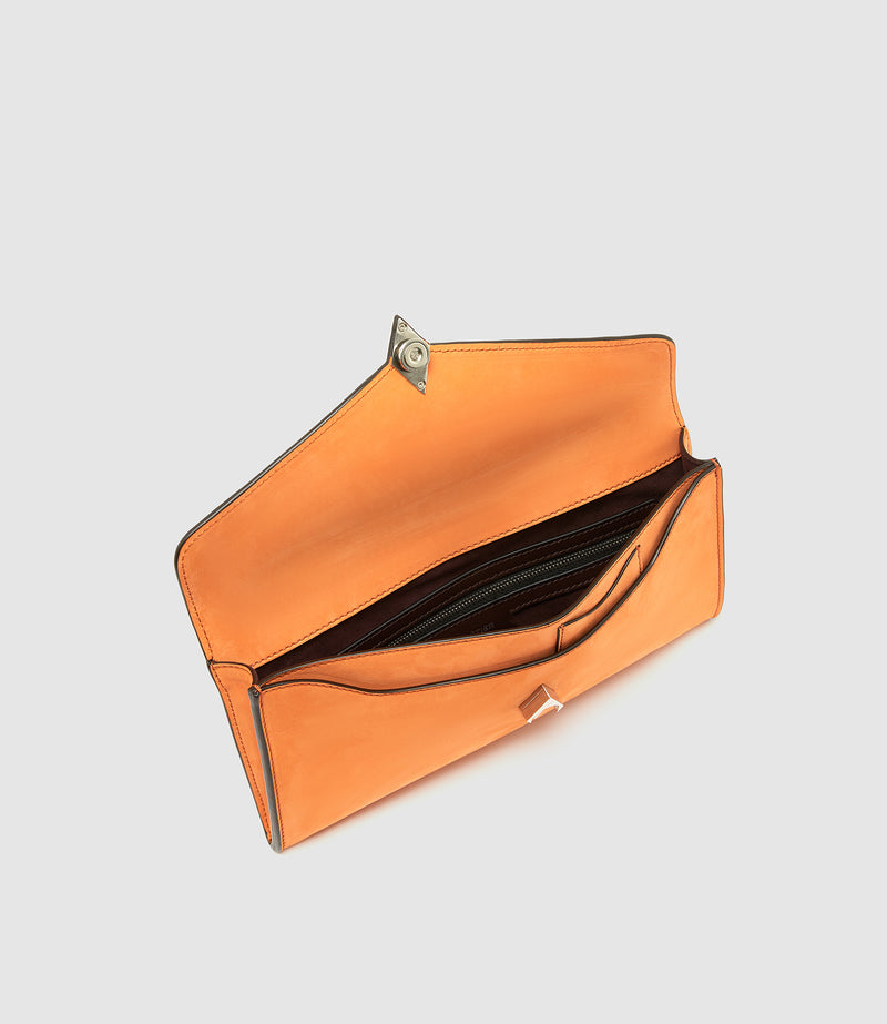 Edge Clutch Nubuck Tangerine