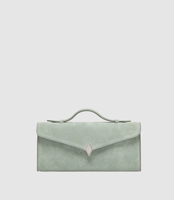Edge Clutch Suede Terra
