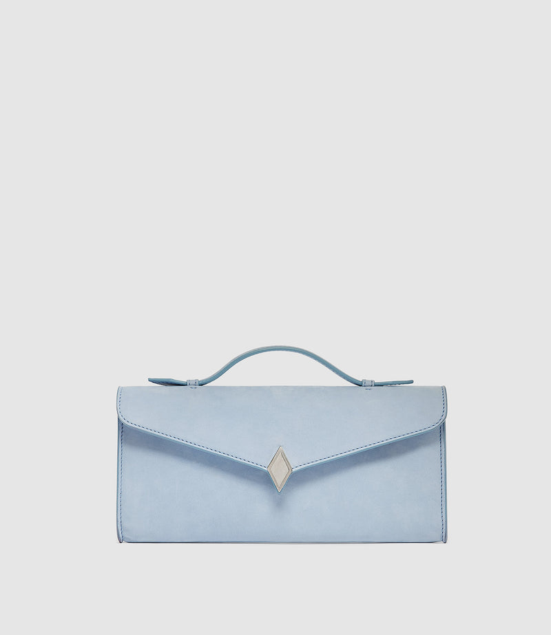 Edge Clutch Suede Hydra