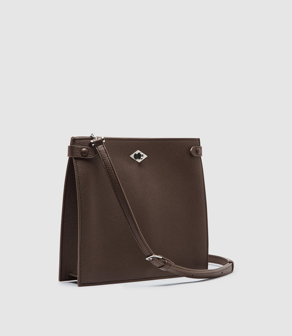 Stowaway Crossbody Soft Grain Leather Café