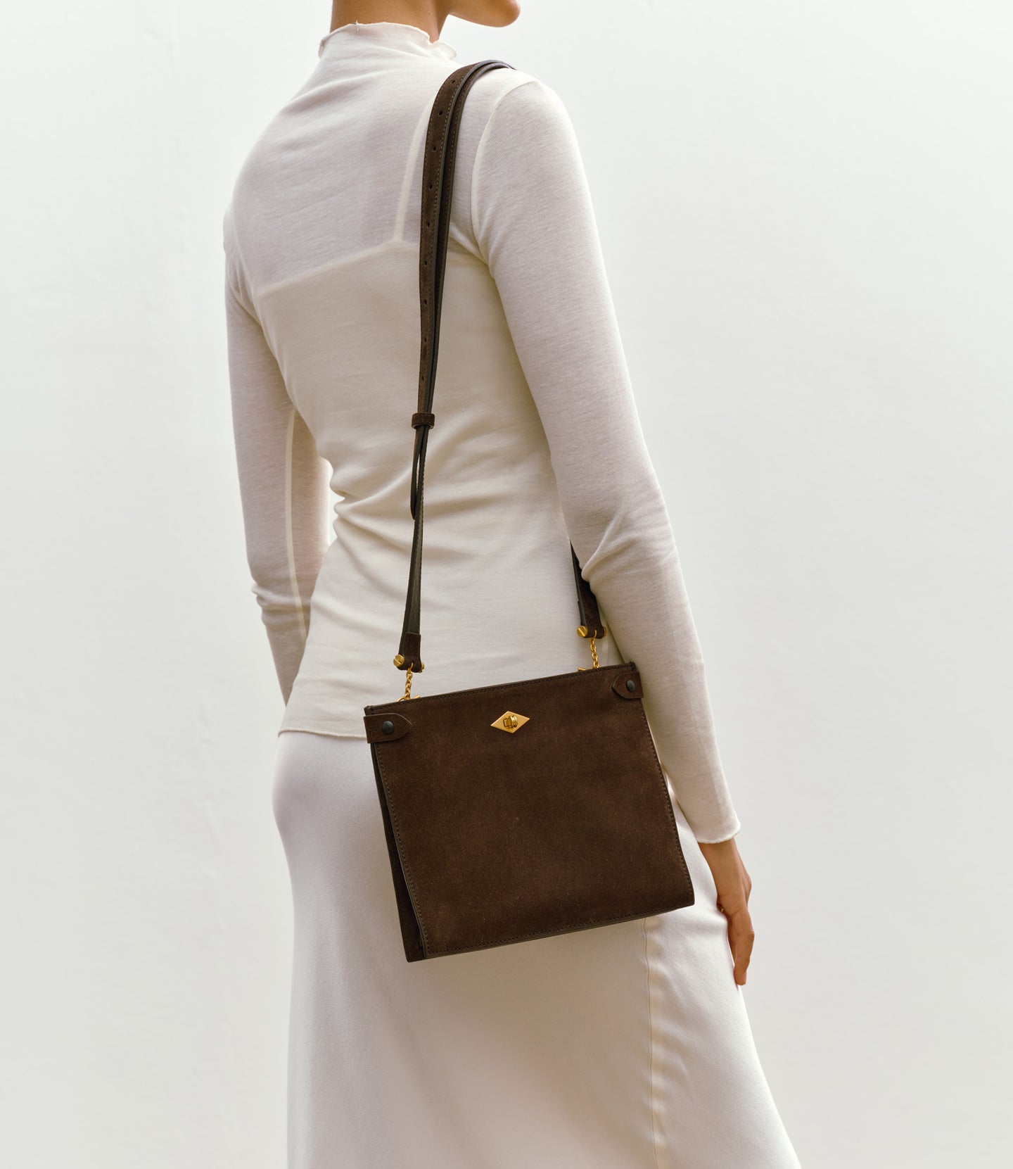 Stowaway Crossbody Suede Chocolate