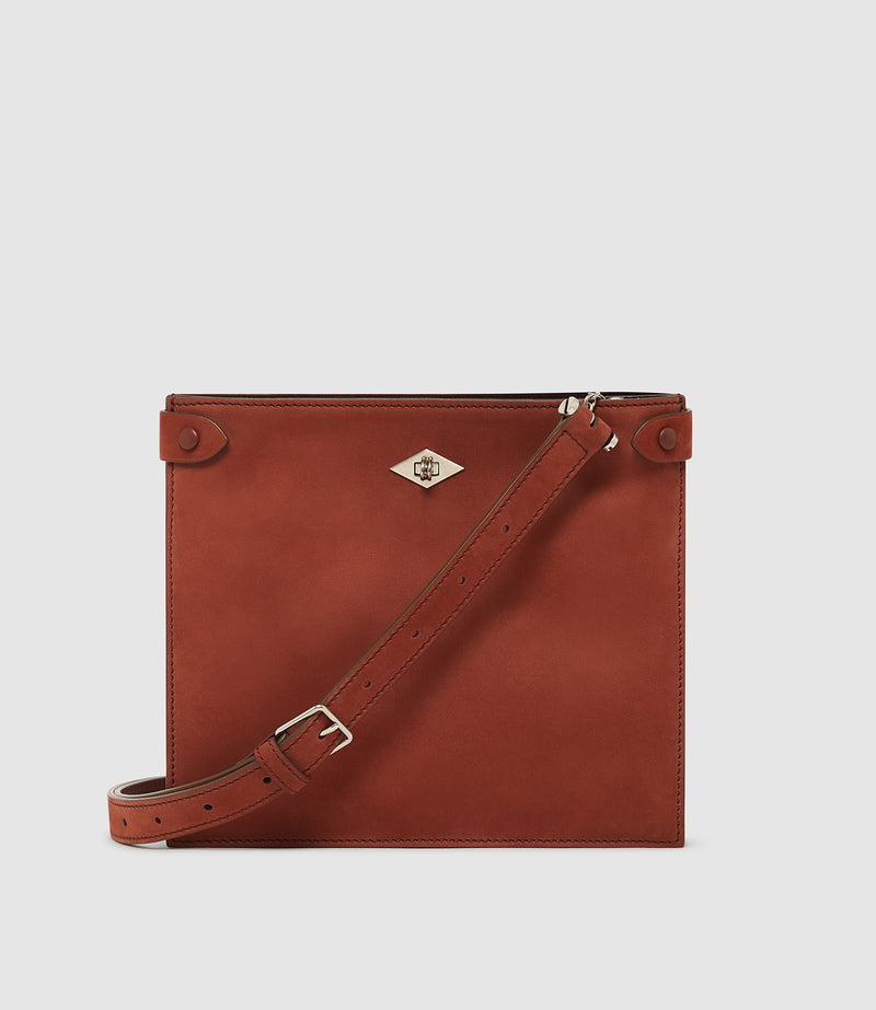 Stowaway Crossbody Nubuck Rust
