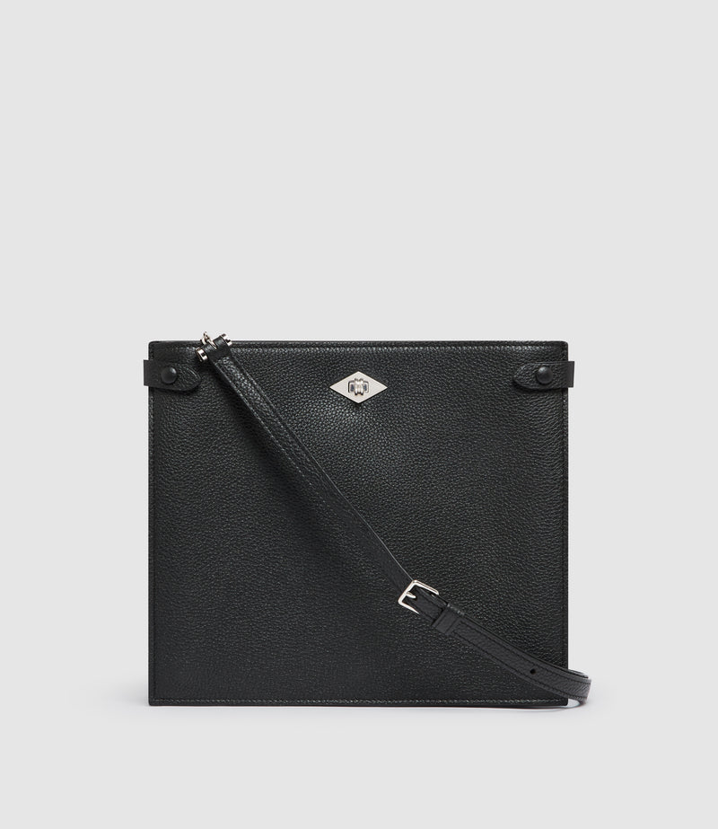 Stowaway Crossbody Soft Grain Leather Black