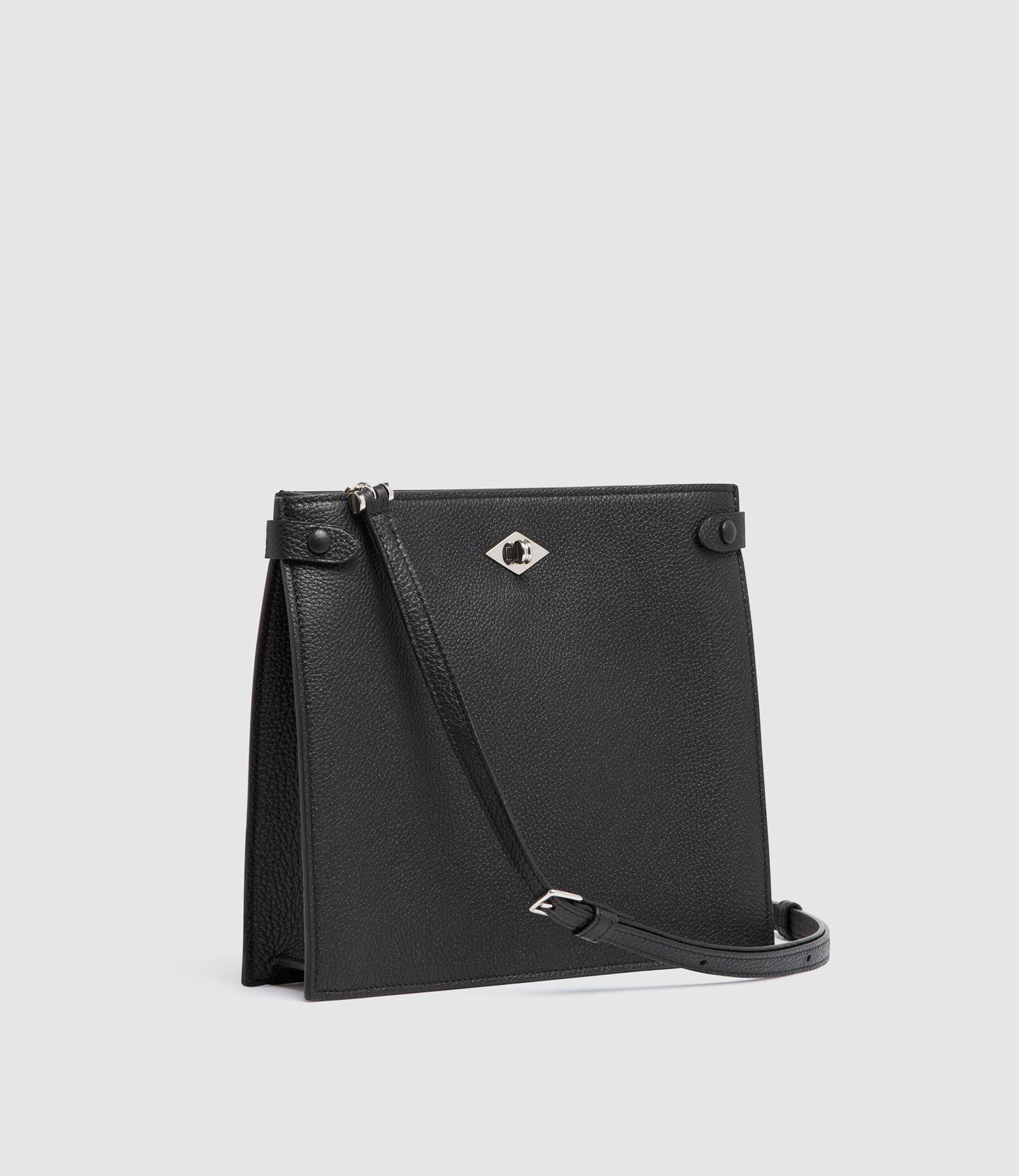 Stowaway Crossbody Soft Grain Leather Black