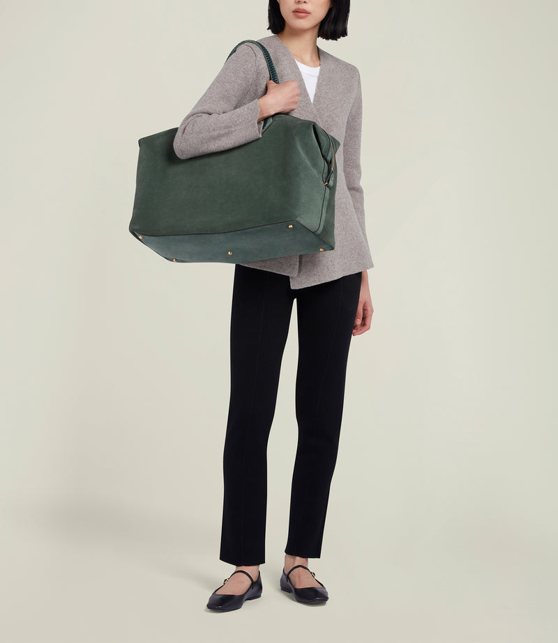 Vérité Weekend Bag Suede Emerald