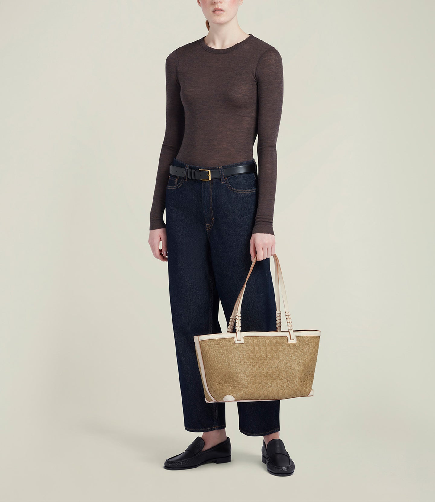 Cala 32 Woven Sahara With Smooth Calfskin White Sand