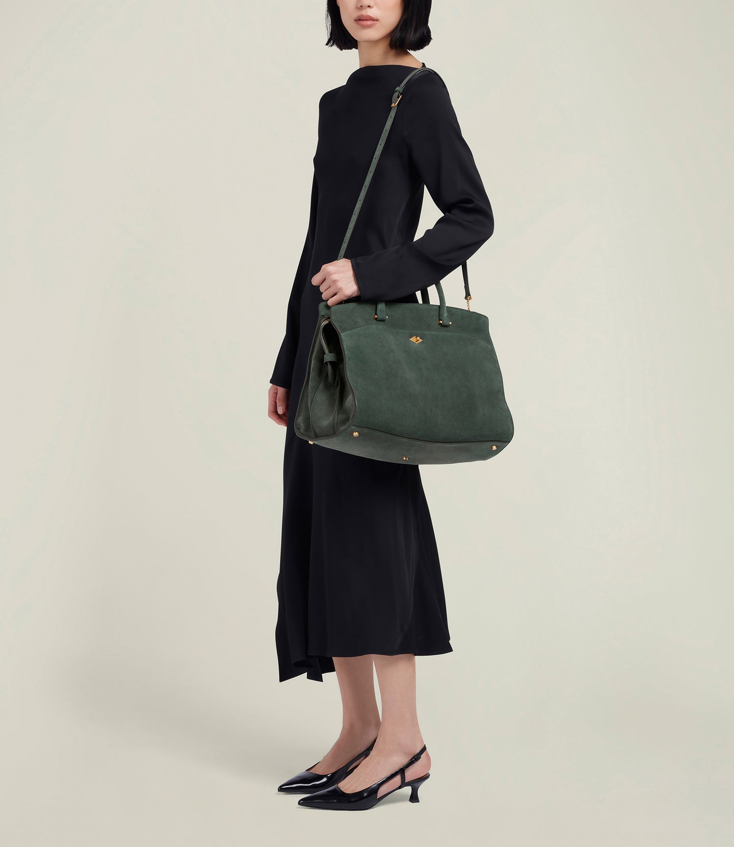 Private Eye Large Suede Emerald