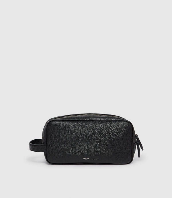 Wash Bag Bull Calfskin Black