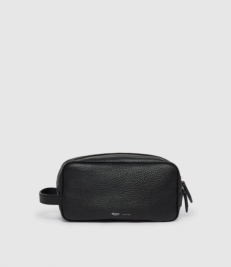 Wash Bag Full Grain Black