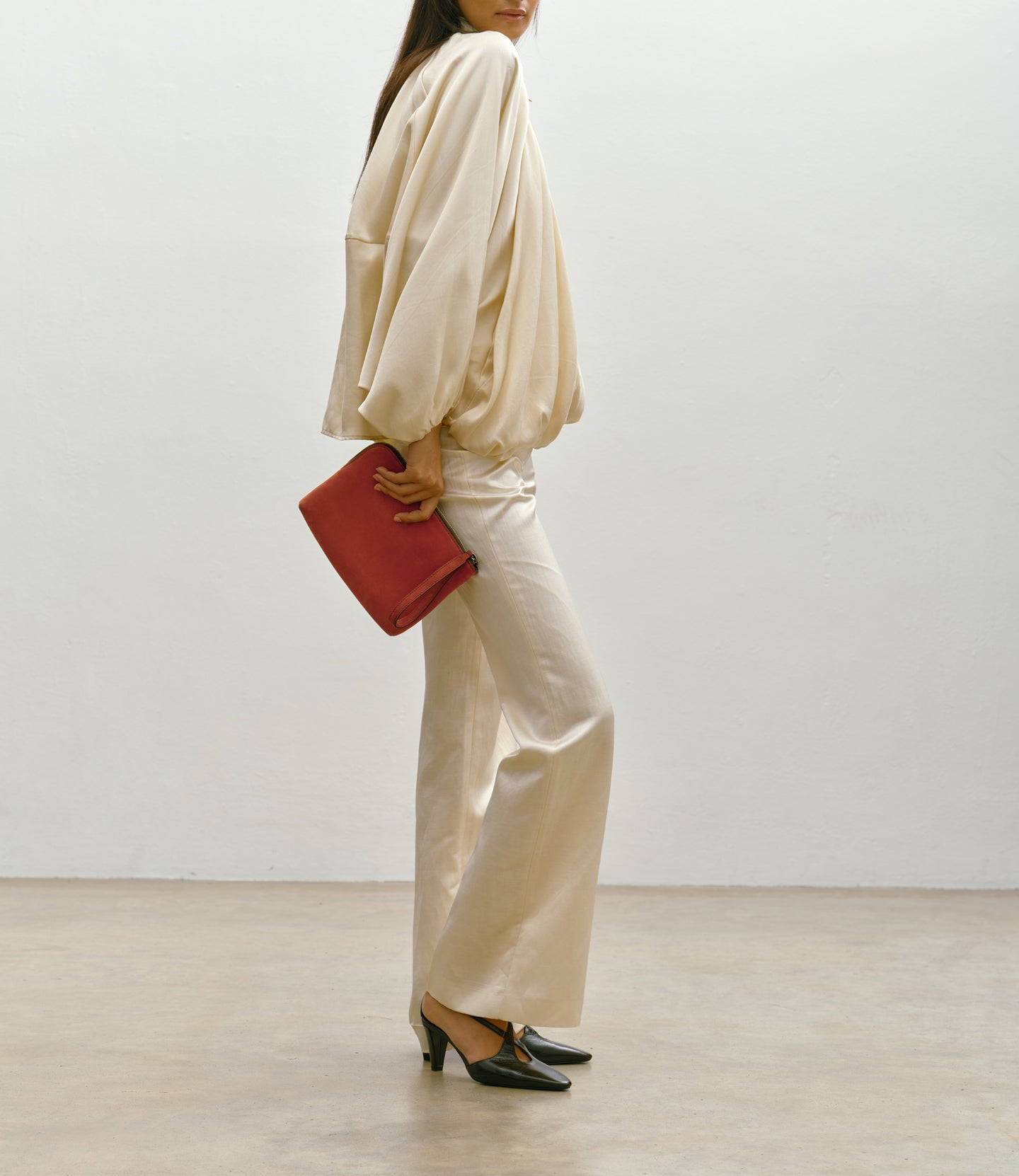 Wristlet Clutch Nubuck Rust