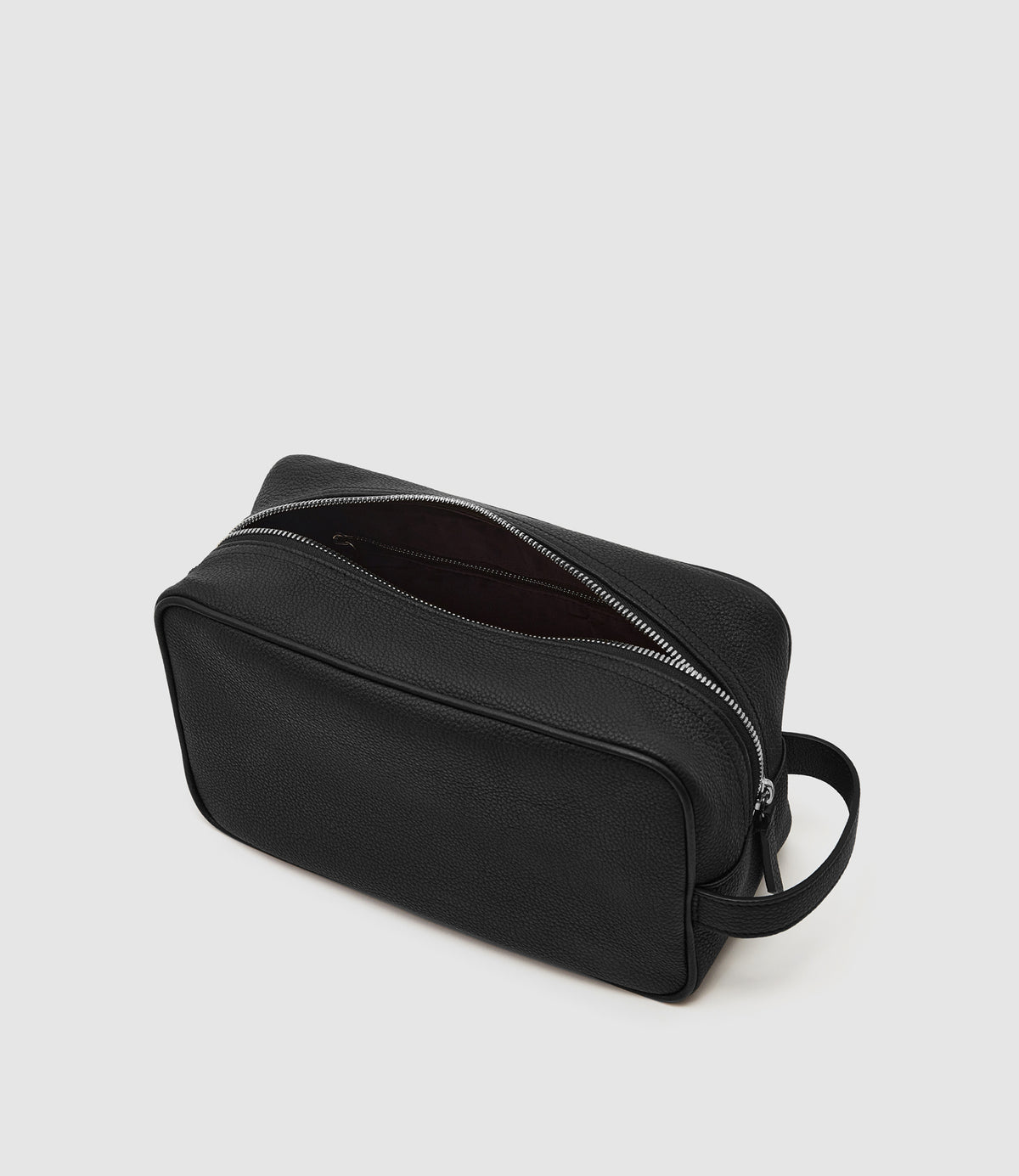 Wash Bag Pebble Grain Black