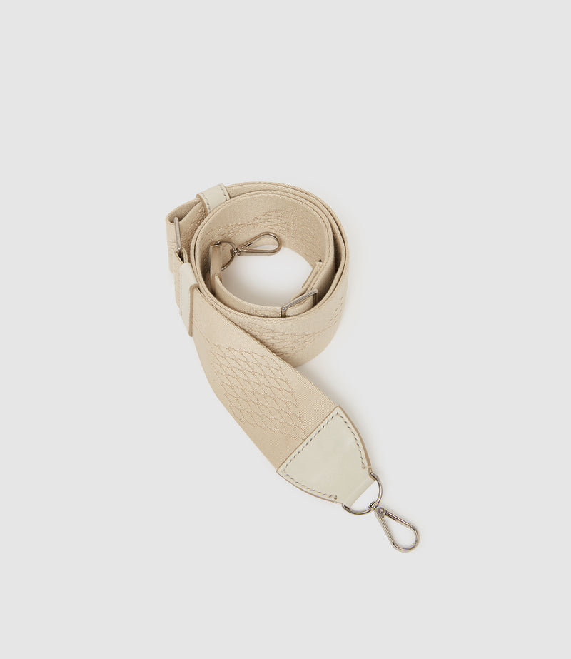 Webbing Strap Bianco With Silver Hardware