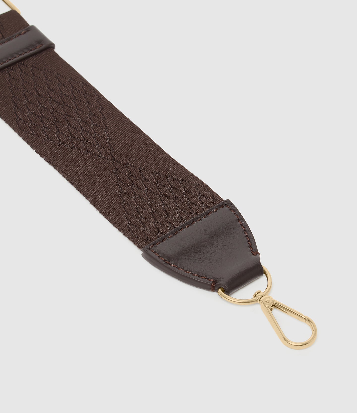 Webbing Strap Chocolate With Gold Hardware