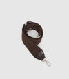 Webbing Strap Chocolate With Silver Hardware
