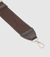 Webbing Strap Chocolate With Silver Hardware