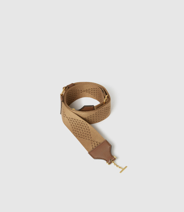 Women's Diamond Webbing Strap Havana