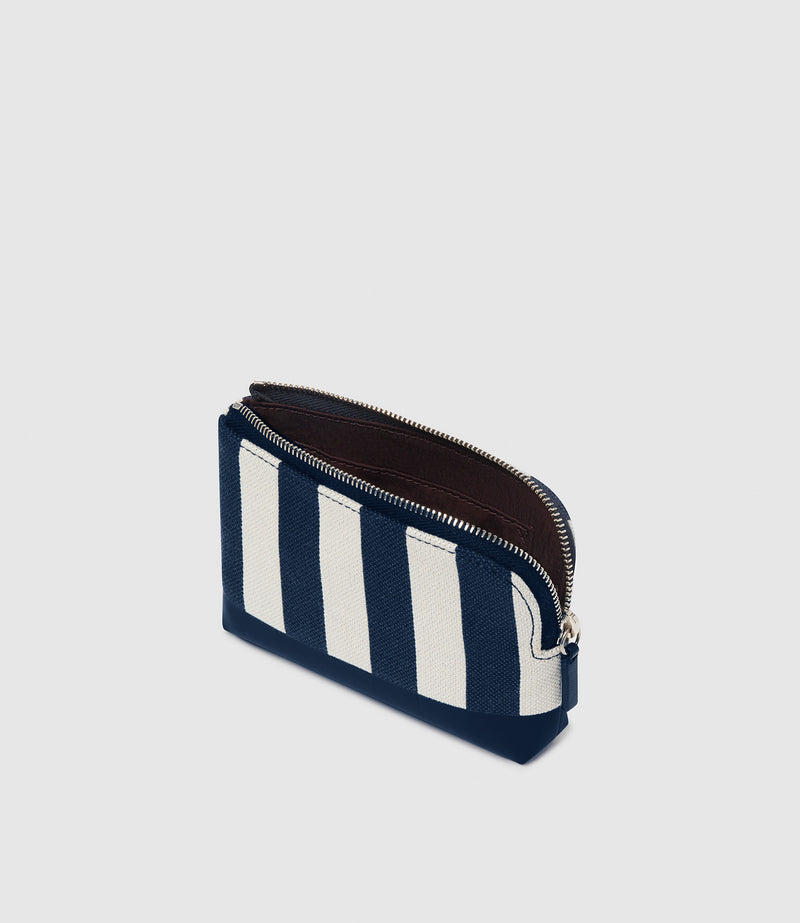 Westman Atelier By Métier Petite Makeup Pouch Jacquard Navy Stripe