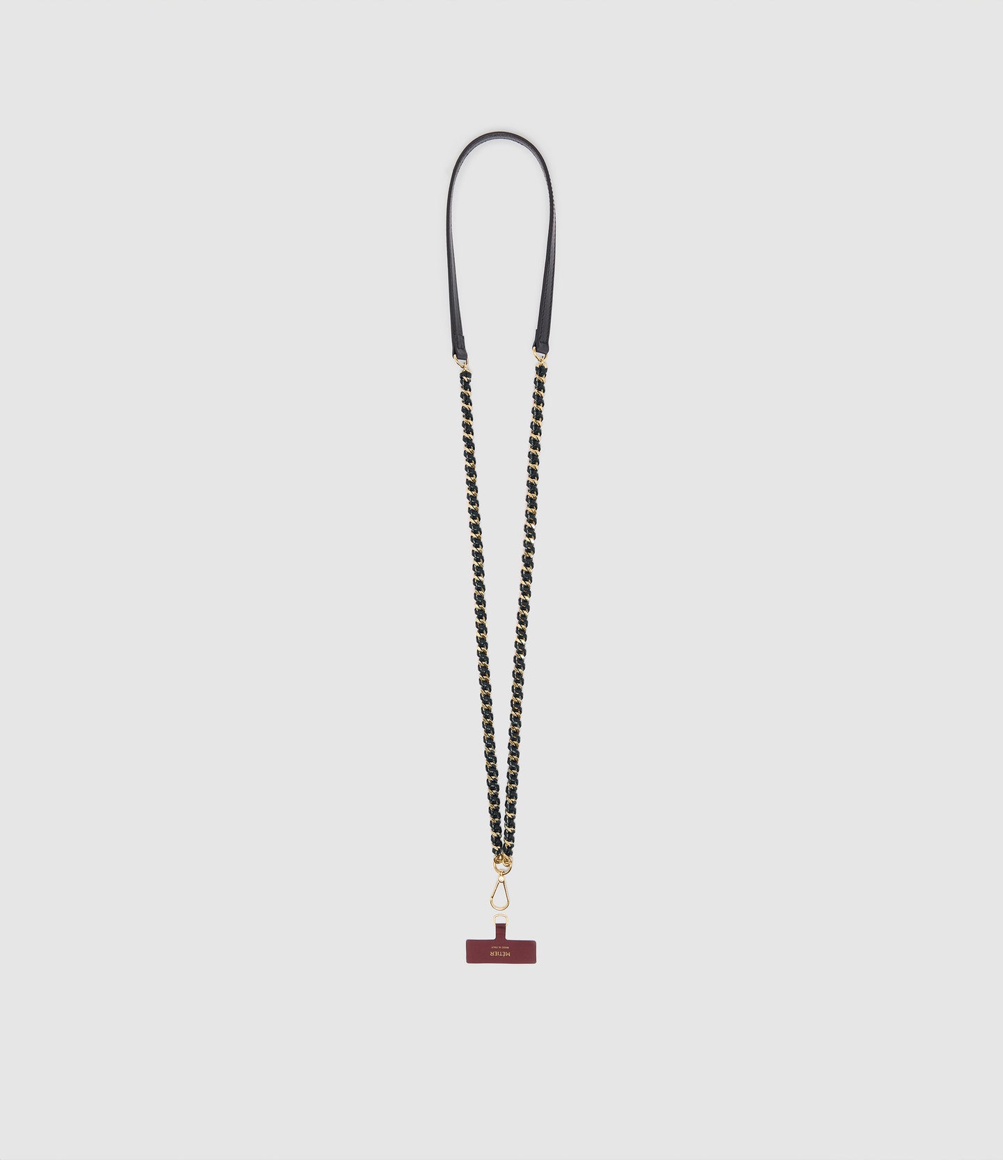 Crossbody Chain Phone Strap Elvis Black with Gold