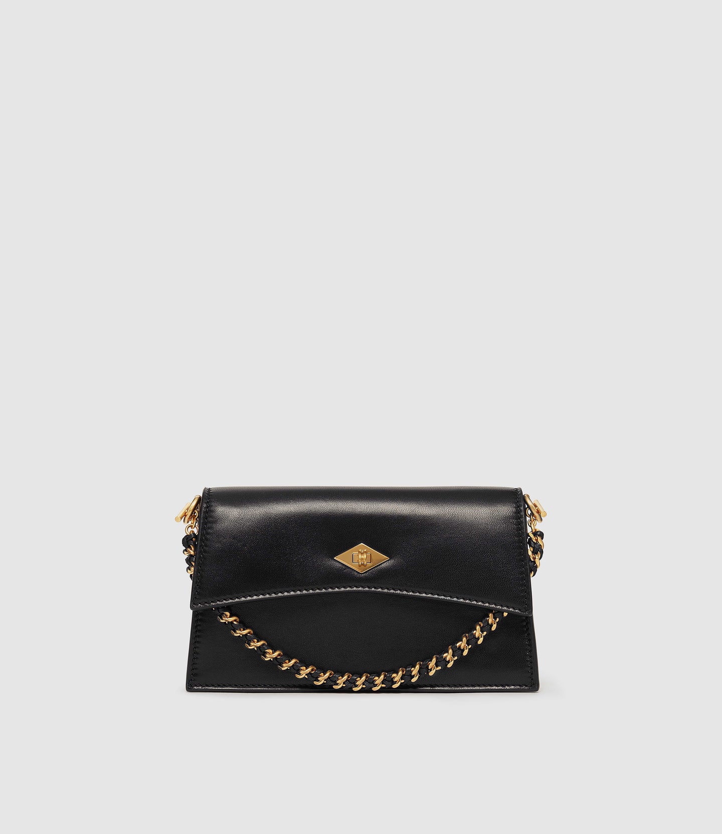 Small Chain Strap Elvis Black with Gold Hardware