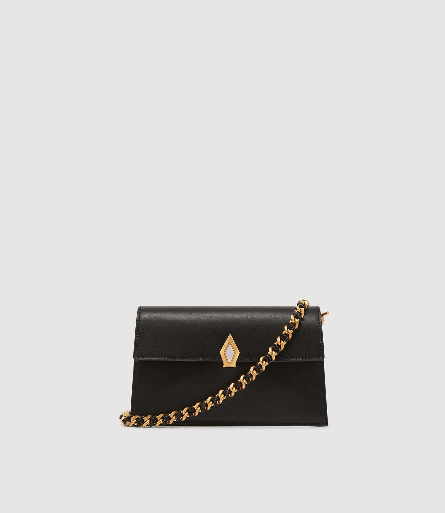 Large Chain Strap Elvis Black with Gold Hardware