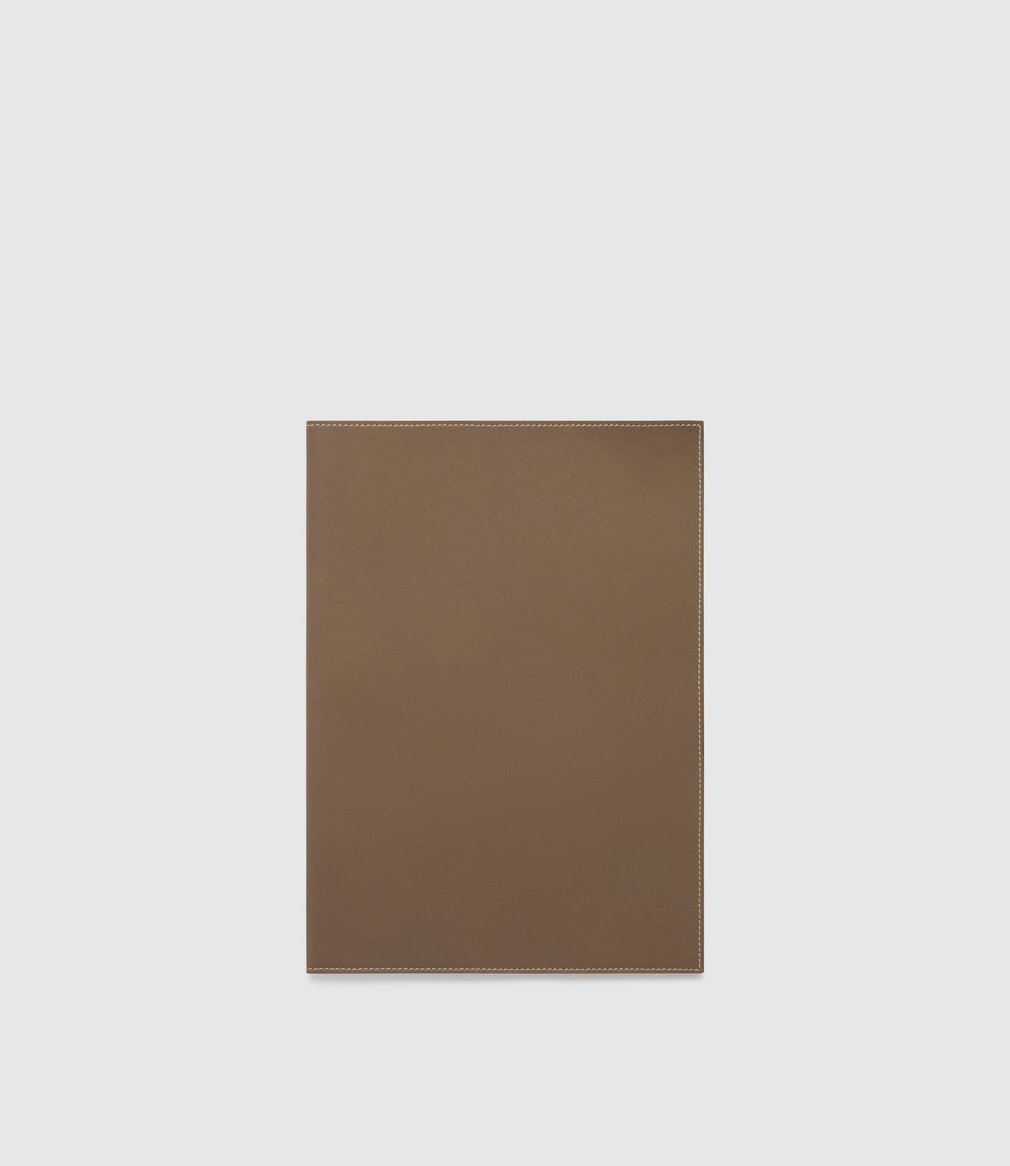 A4 Leather Folder Smooth Calfskin Taupe