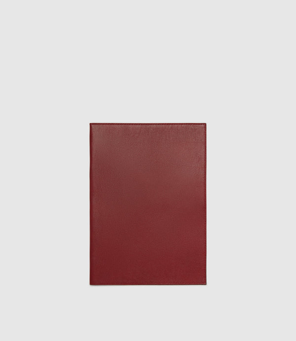 A4 Leather Folder Buffalo Dark Cherry