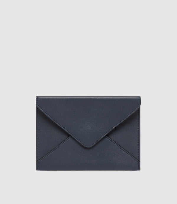 A6 Envelope Smooth Calfskin Slate
