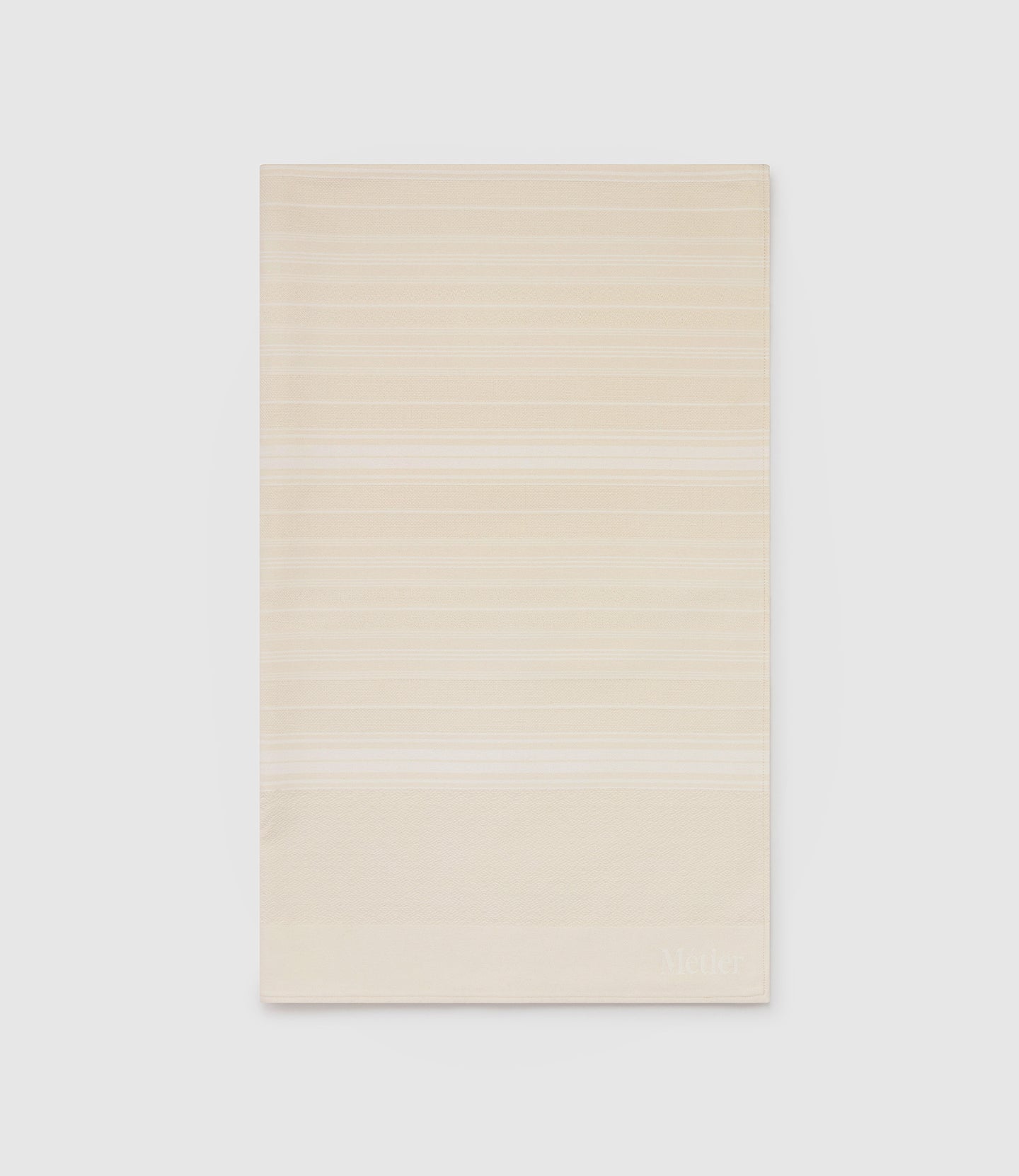 Small Beach Blanket Sustainable Cotton Moroccan Jacquard and Natural