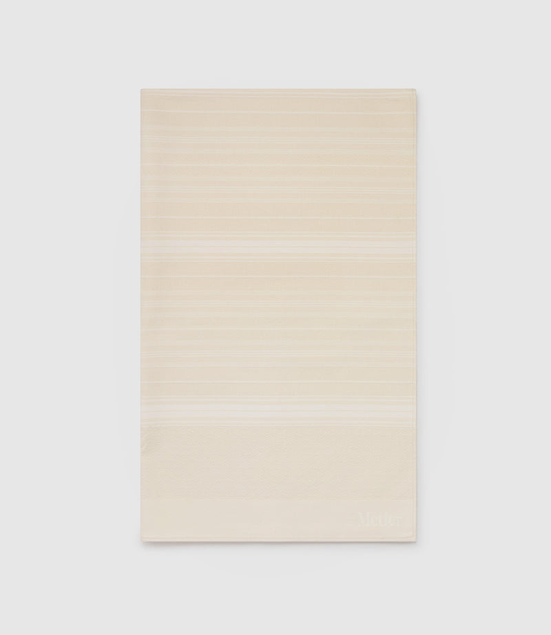 Small Beach Blanket Sustainable Cotton Moroccan Jacquard and Natural