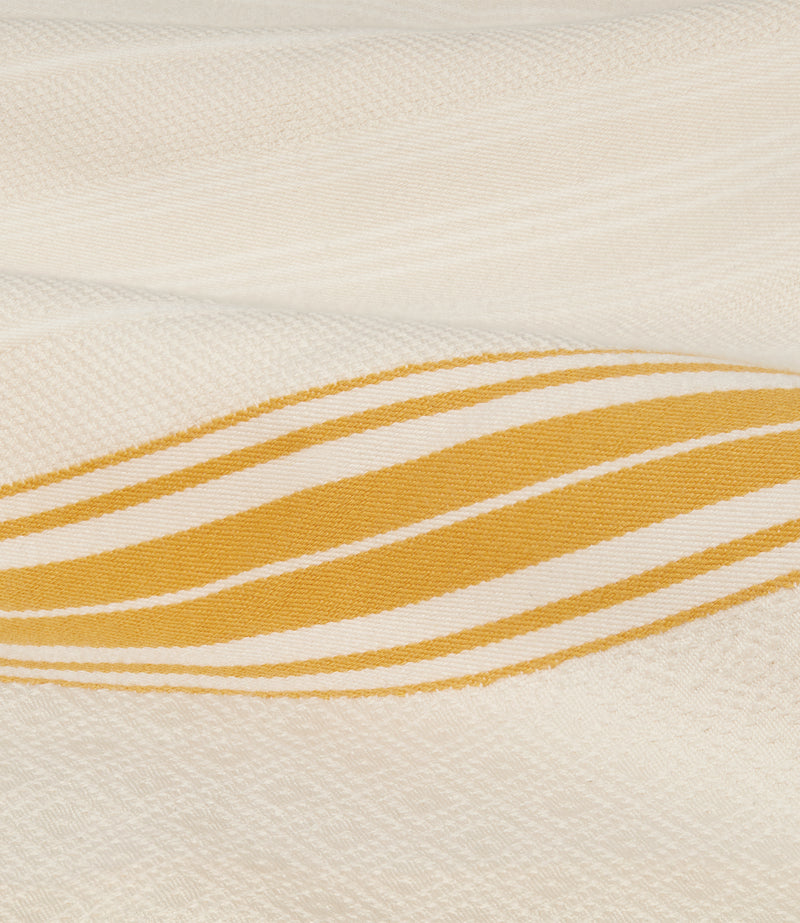 Small Beach Blanket Sustainable Cotton Moroccan Jacquard and Izamal Yellow