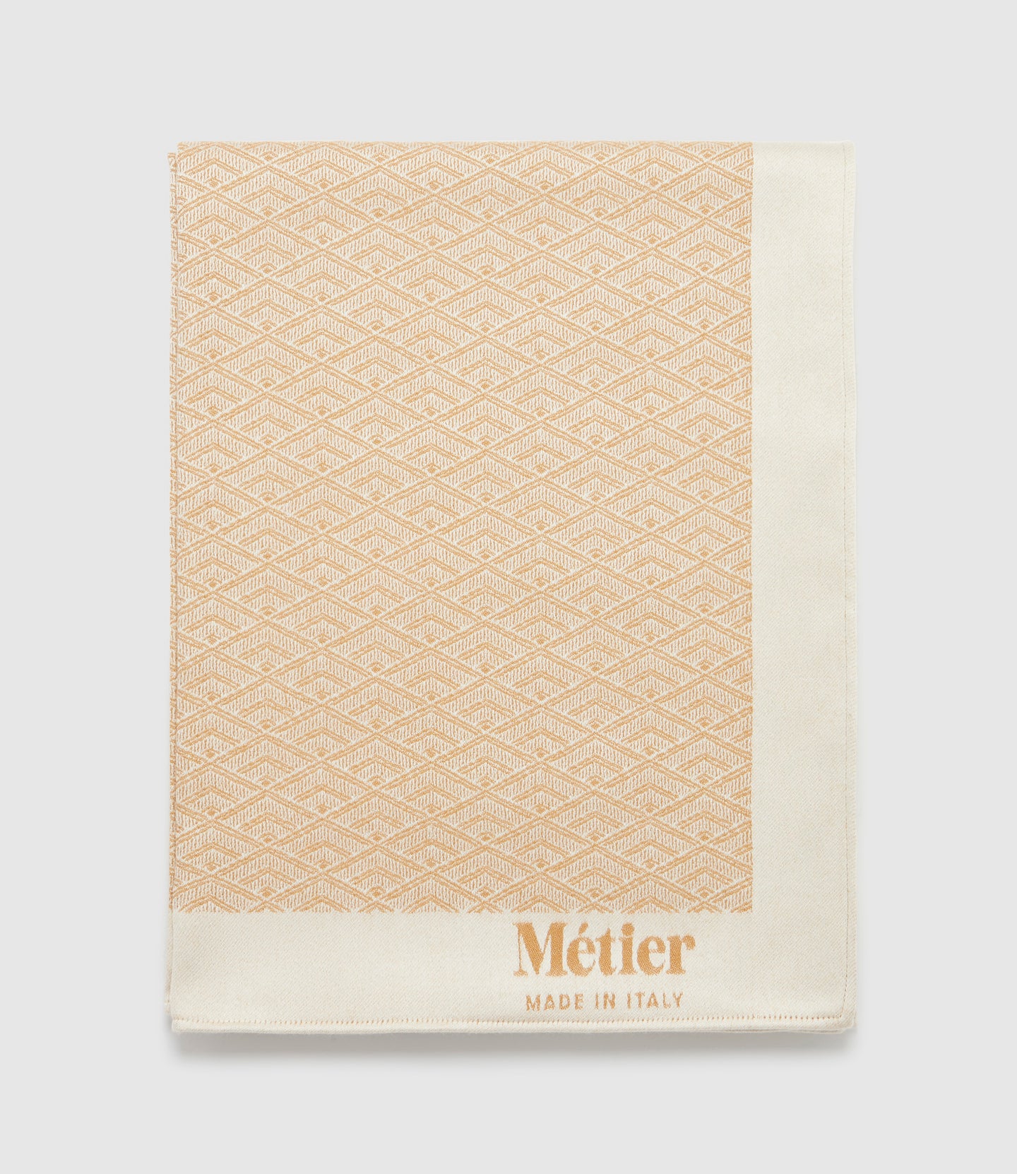 Large Cashmere Throw Camel and White Sand