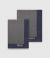 Large Cashmere Throw Navy and Natural