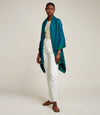 Large Cashmere Throw Yves Blue and Emerald