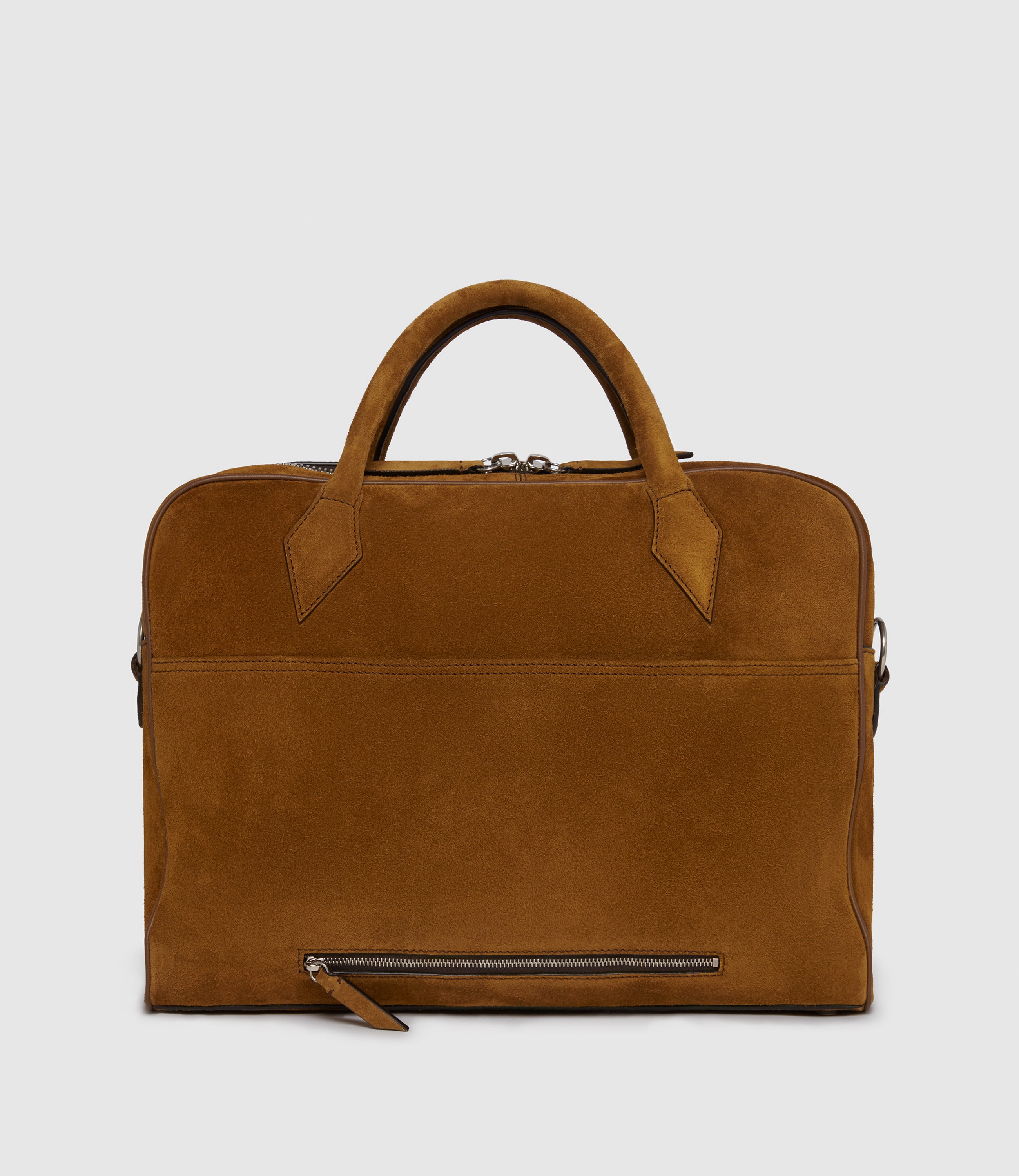 Suede briefcase on sale